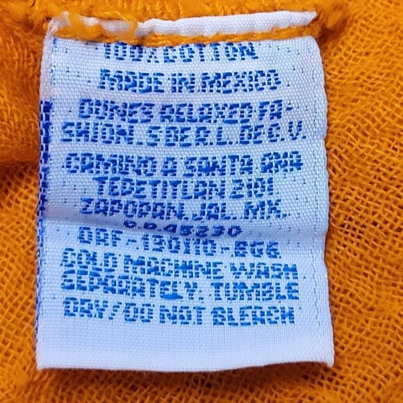 𝅺DUNES Vibrant Orange Cotton Oversized Long Sleeve Blouse- Size S, Size M - Picture 6 of 13